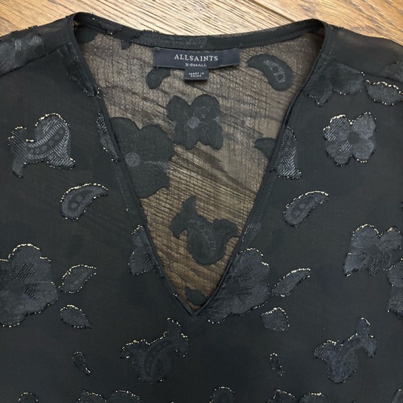 AllSaints Alia Flora Drop Waist Dress - Picture 3 of 16